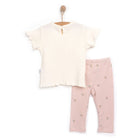 Bebetto Pink Pear Girl Tshirt - Leggings - Ecru - ebebek - Black Friday