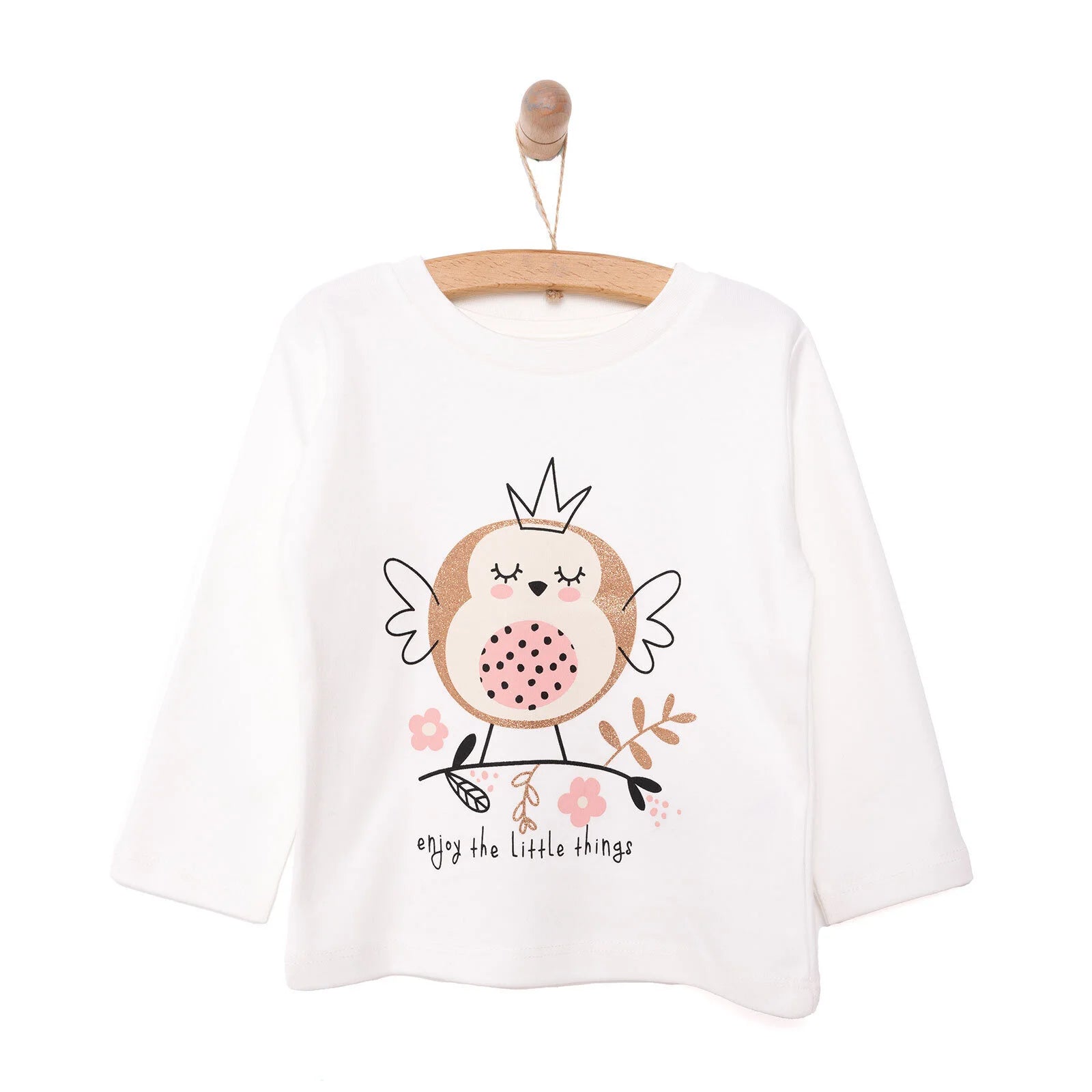 HelloBaby Baby Girl Long Sleeve T-shirt - Ecru - ebebek - Black Friday