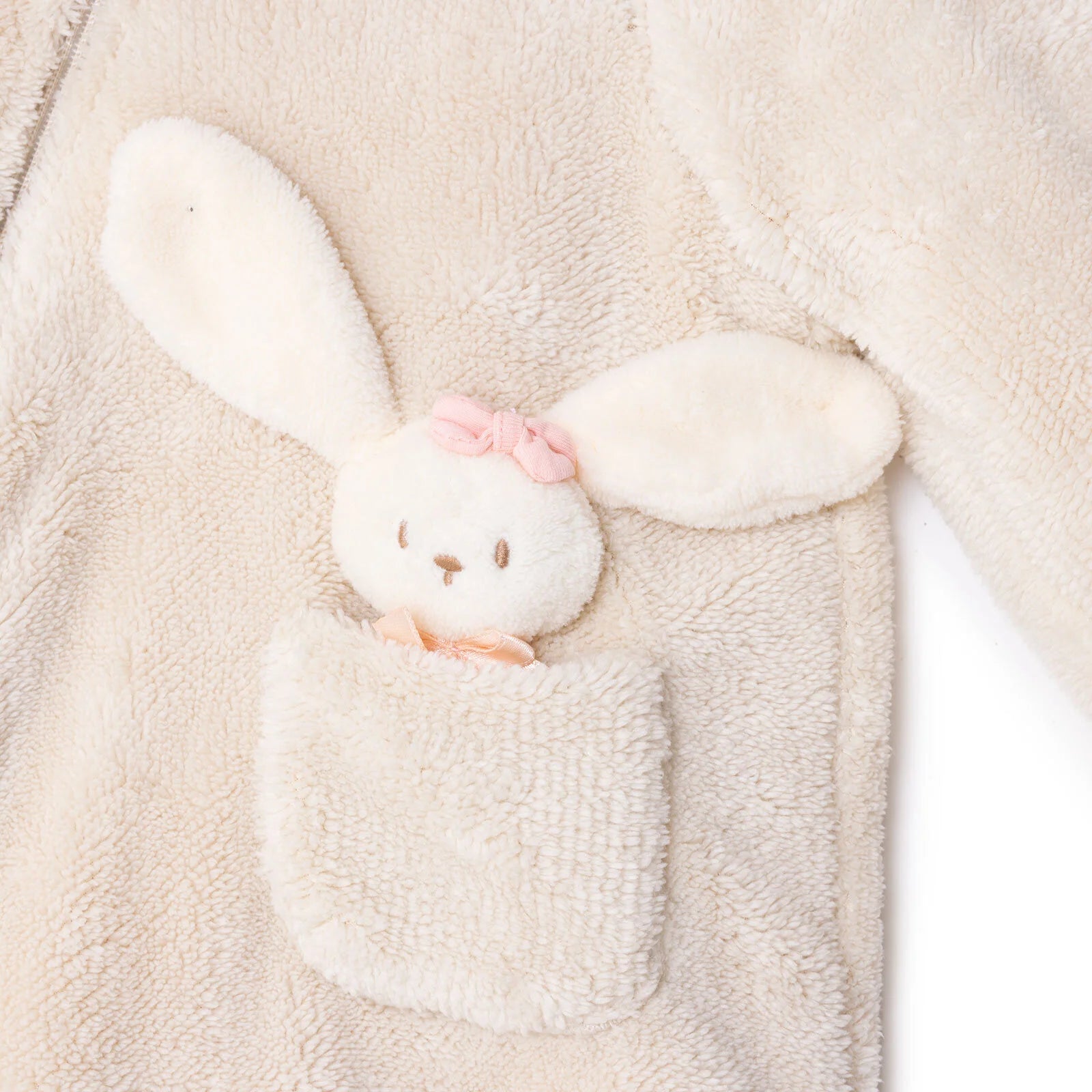 Midimod Newborn Welsoft Footless Jumpsuit - Ecru - ebebek - Black Friday