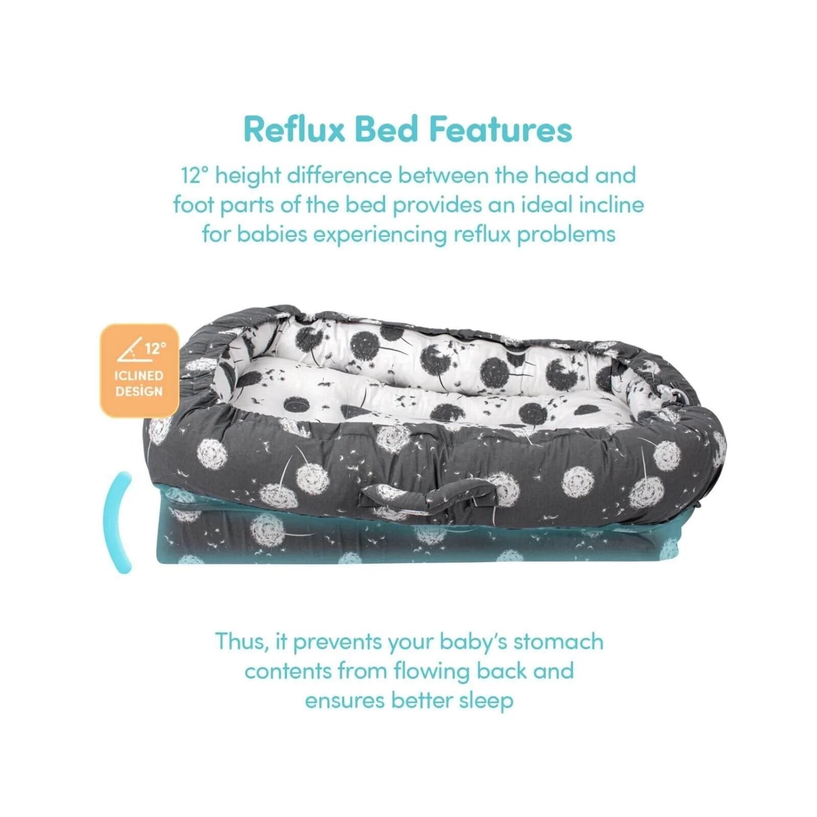 baby plus Mother Side Baby Reflux Bed - Dandelion - ebebek - Black Friday