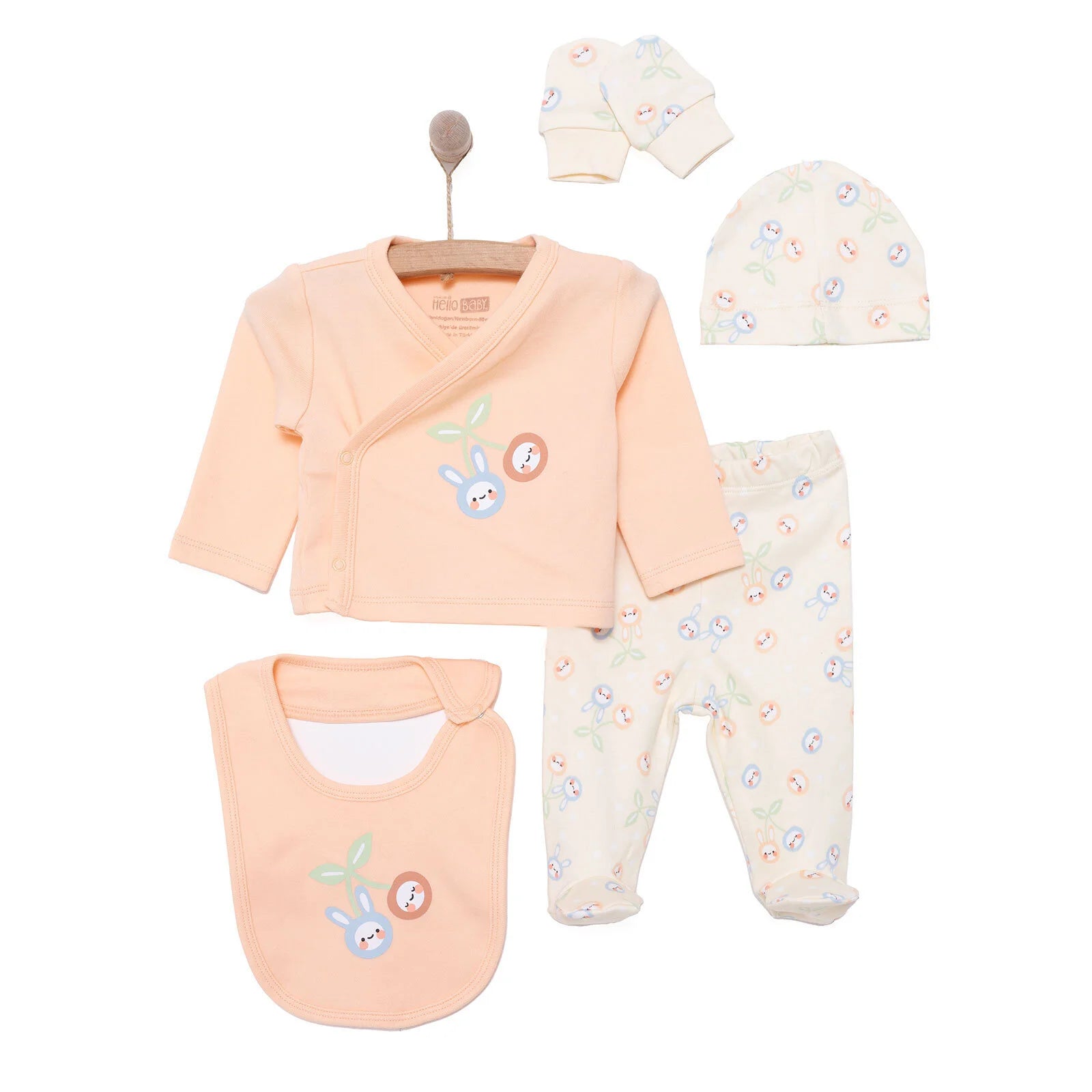 HelloBaby Girl 5 Piece Newborn Set - Salmon - ebebek - Black Friday