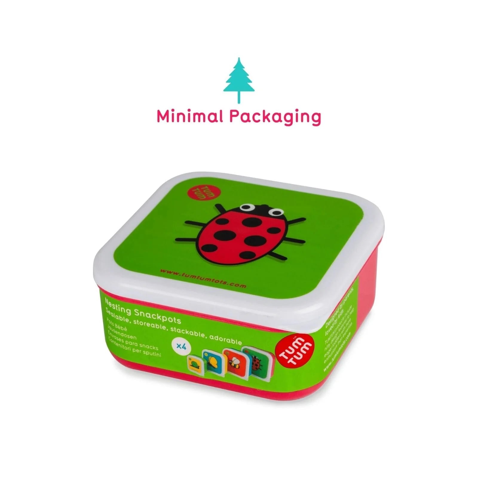 TUM TUM Nesting Snack Pots Pack of 4 - Bugs - ebebek - Black Friday