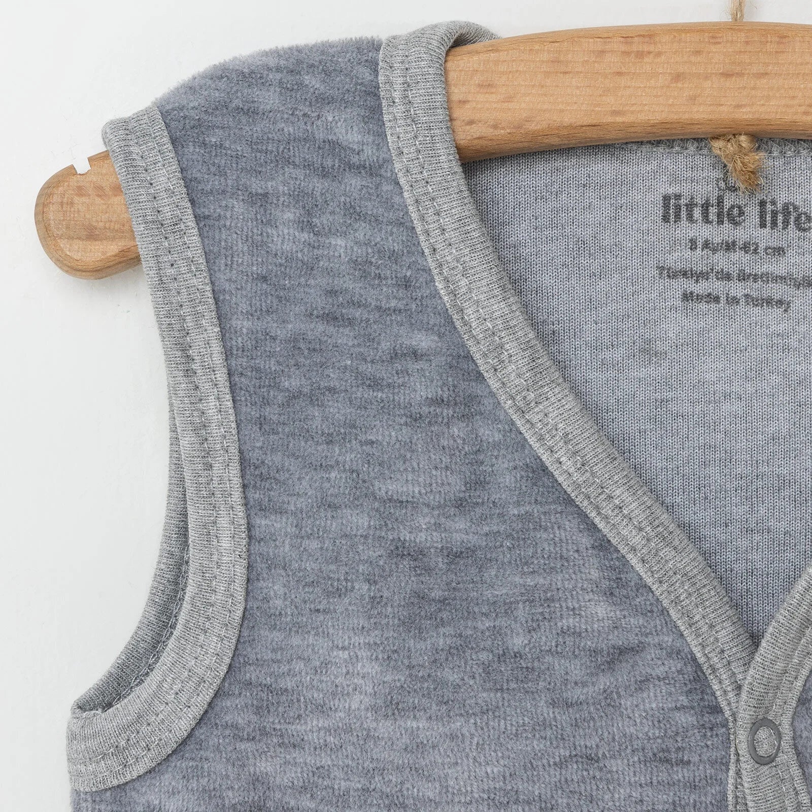 Little Life Newborn Boy Velvet Vest - Grey - ebebek - Black Friday