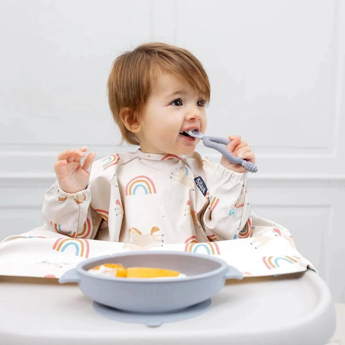 Bibado Long Sleeve Coverall Weaning Bib - Fairytale Foodies - ebebek