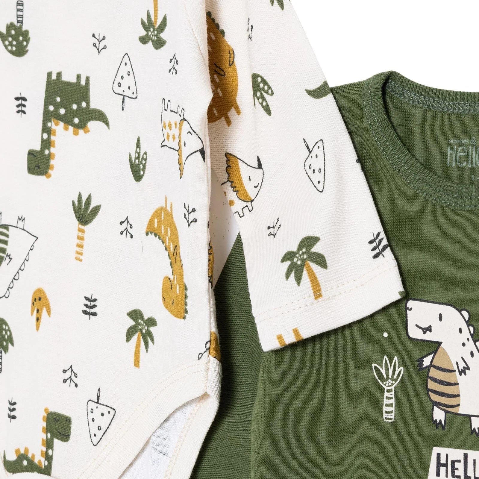 HelloBaby Long Sleeve Body 2 Pack - Khaki - ebebek - Black Friday