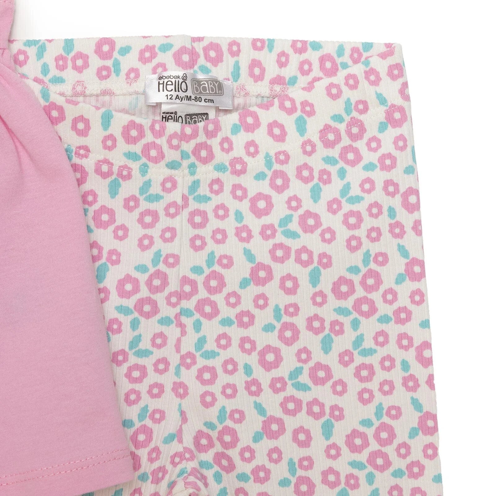 HelloBaby Baby Girl Tight & T-shirt - Mauve - ebebek - Black Friday