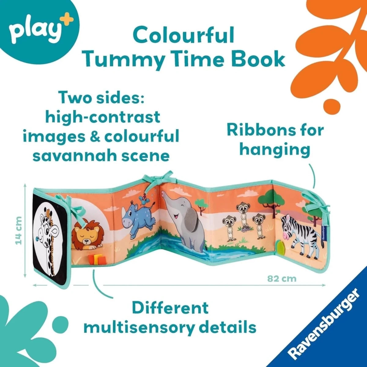 Play+ Tummy Time Wild Animals Book - ebebek