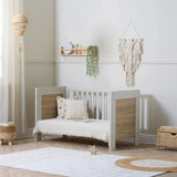 Tutti Bambini Alba Cot Bed - White Sand / Distressed Oak White Sand / Distressed Oak - ebebek