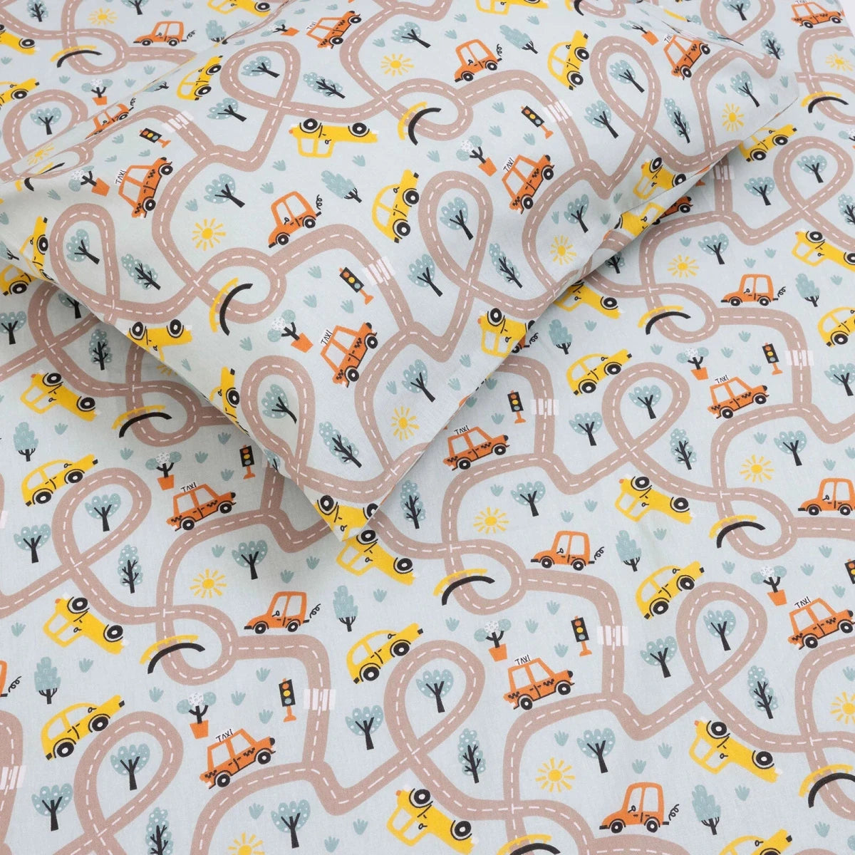 Baby Boy Sheet Set Vehicle Print - Green Green - ebebek