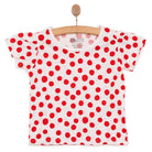 HelloBaby Basic Girl Polka Dot Patterned Tshirt - Red - ebebek - Black Friday