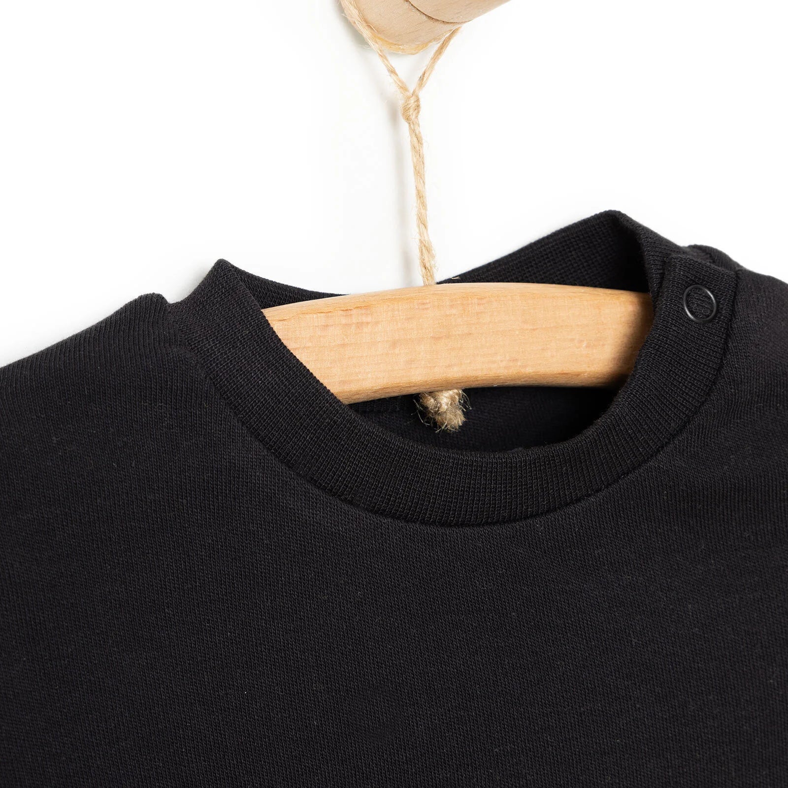 HelloBaby Basic Interlock Long Sleeve T-Shirt - Black - ebebek - Black Friday