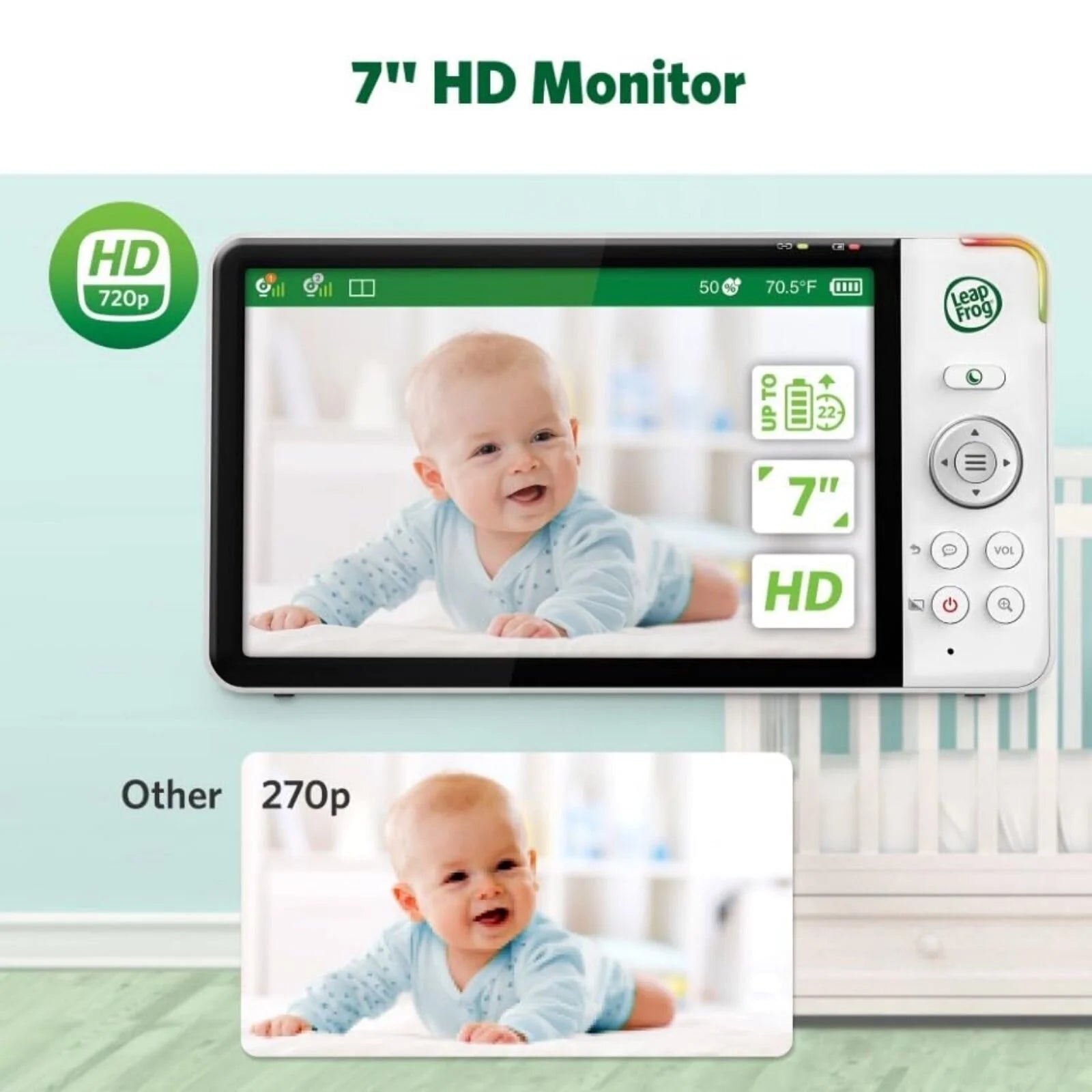 LeapFrog LF920HD 7" HD Video Baby Monitor - ebebek - Black Friday