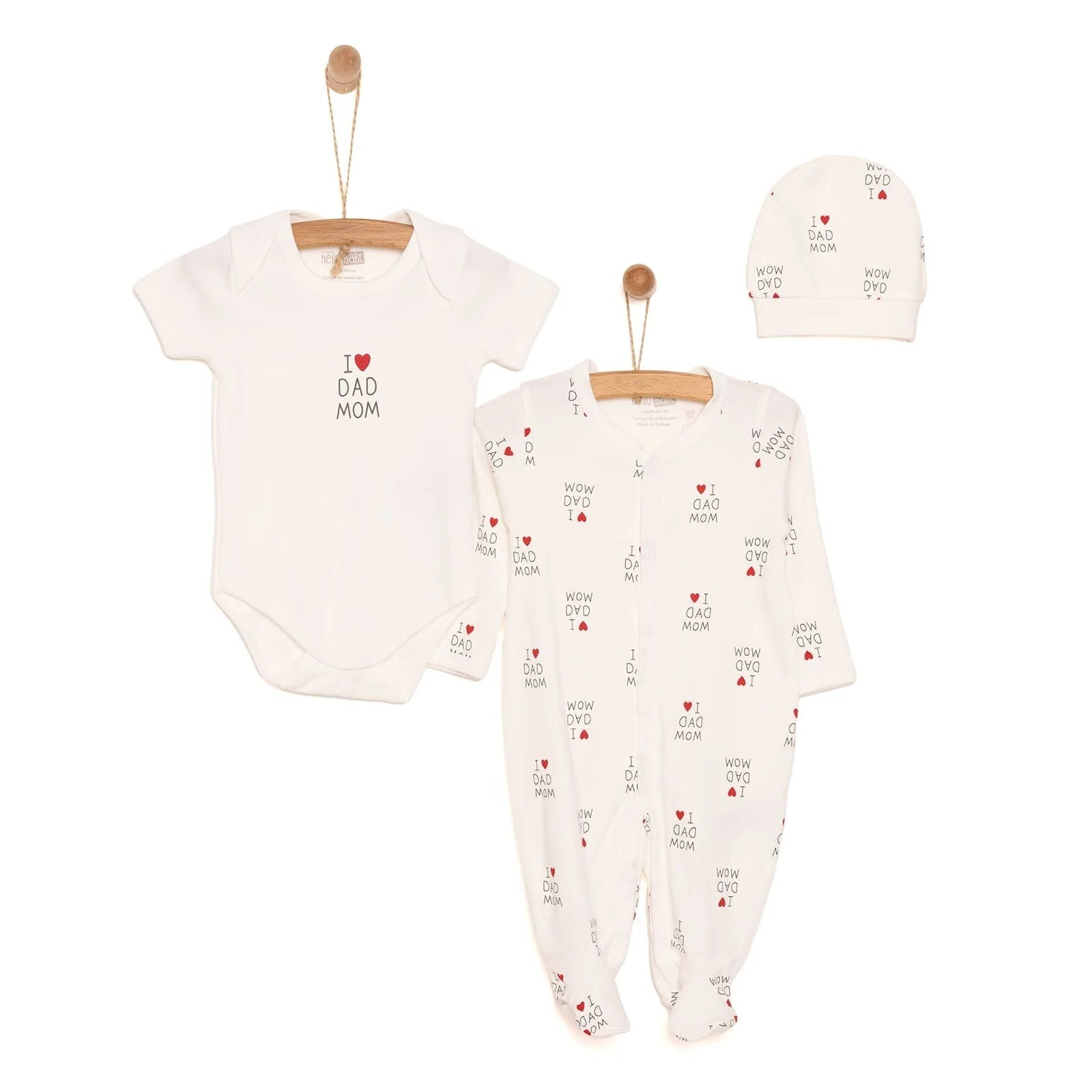 HelloBaby Newborn Baby Mom&Dad Jumpsuit - Ecru - ebebek - Black Friday