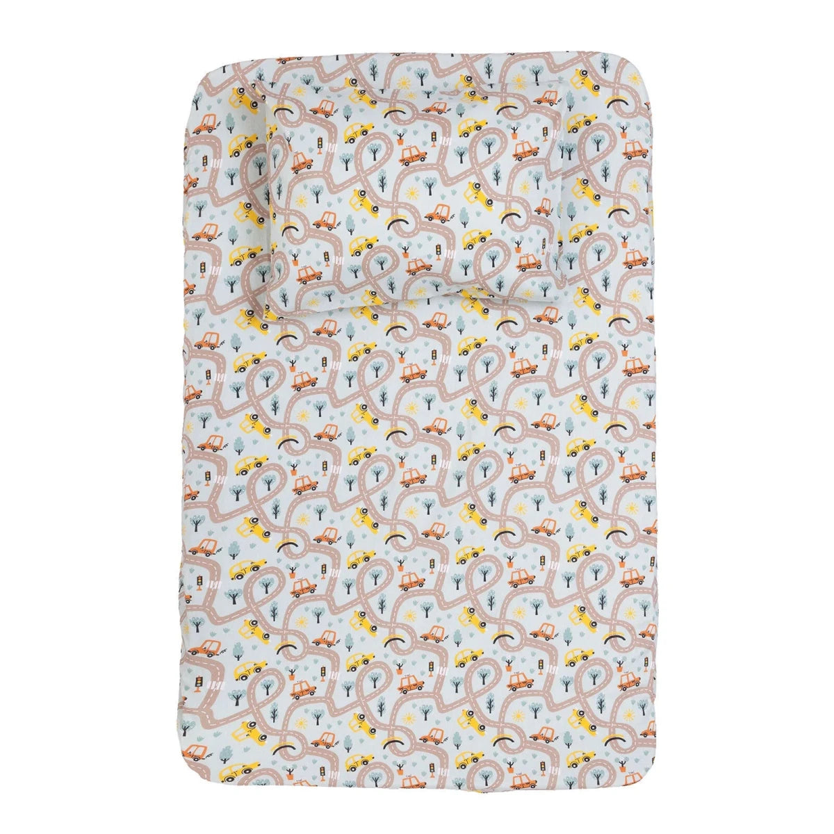 Baby Boy Sheet Set Vehicle Print - Green Green - ebebek