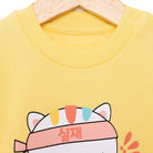 HelloBaby Basic Low Raised Cat Printed Sweatshirt - Light Yellow - ebebek - Black Friday