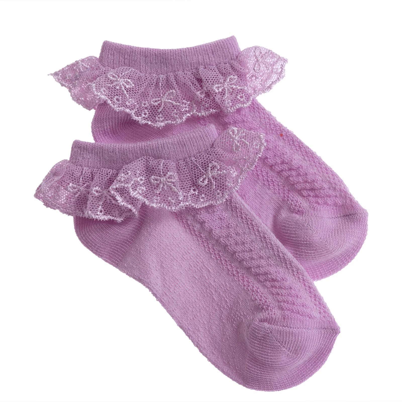 HelloBaby Girl Socks with Lace - Purple - ebebek - Black Friday