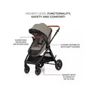 Kinderkraft Esme 3 - in - 1 Travel System with Mink Pro Car Seat - Sand Beige Sand Beige - ebebek - Christmas