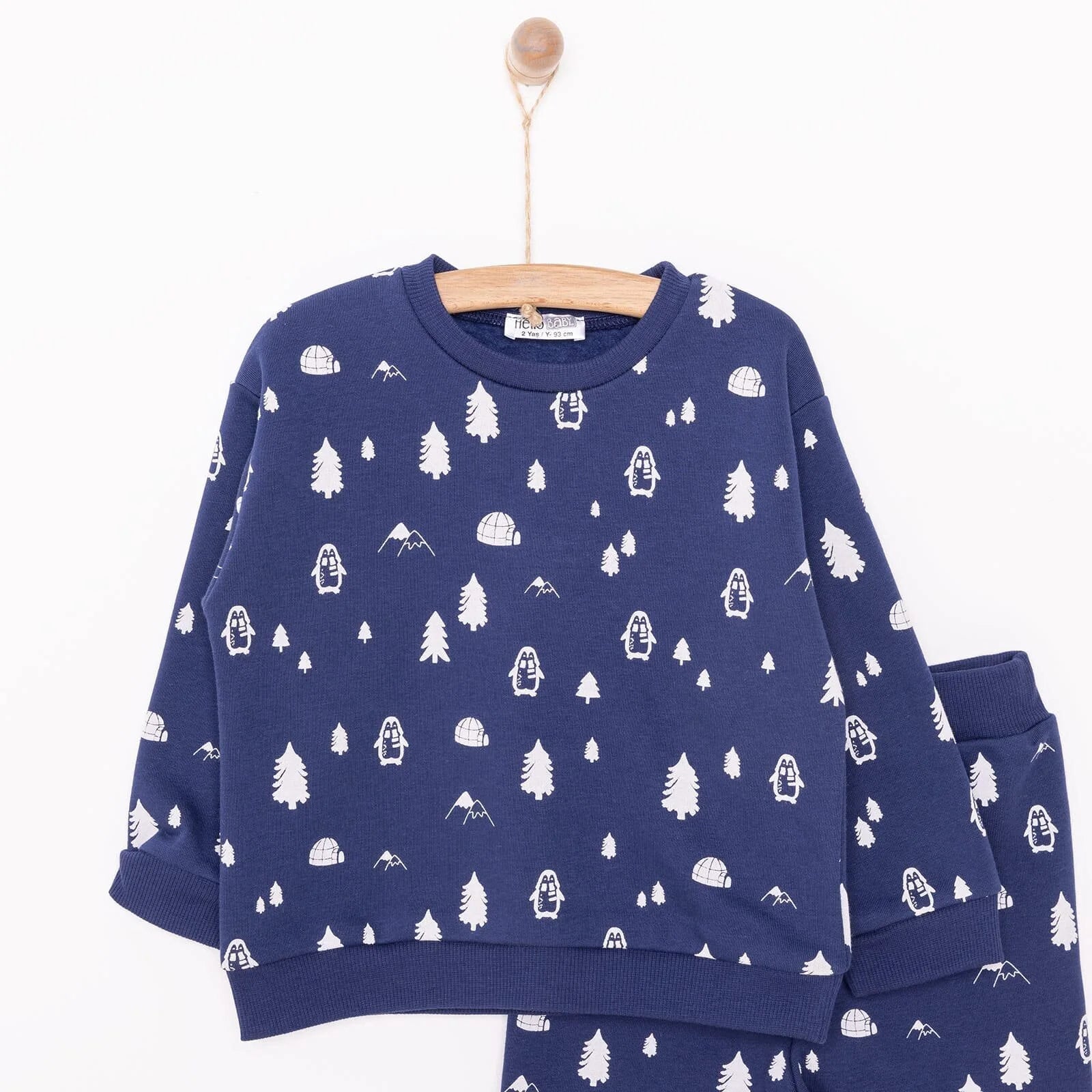 HelloBaby Baby Boy Nordic Forest Joggers - Navy Blue - ebebek - Black Friday