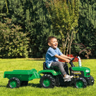 Outlet - Dolu Ride On Pedal Tractor & Trailer - Green - ebebek - Black Friday