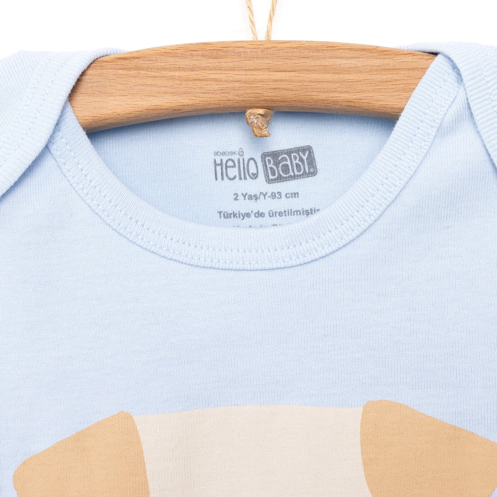 HelloBaby Short Sleeve Bodysuit - Blue - ebebek - Black Friday