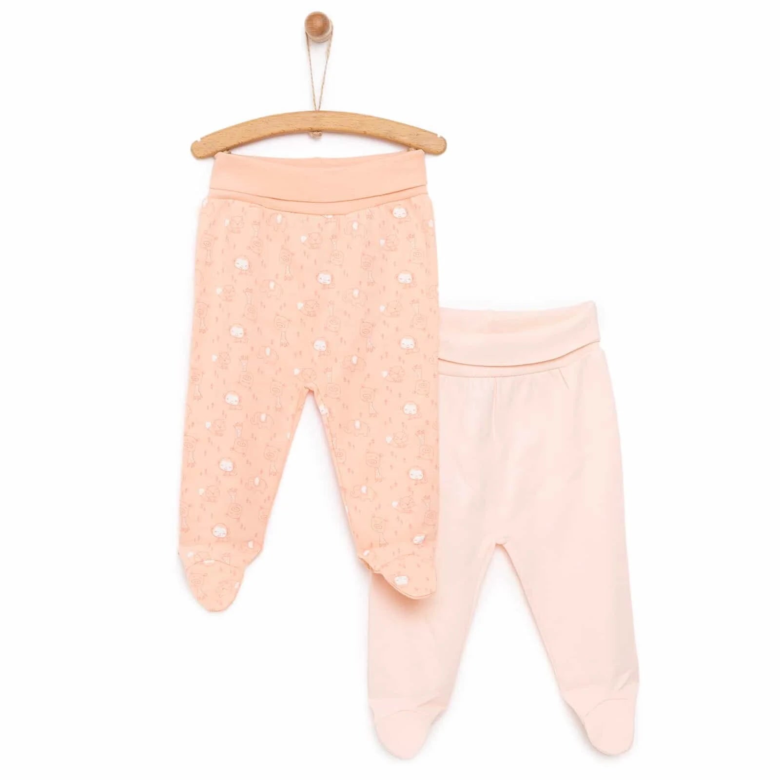 HelloBaby Girl 2 Piece Footed Bottom - Salmon - ebebek - Black Friday