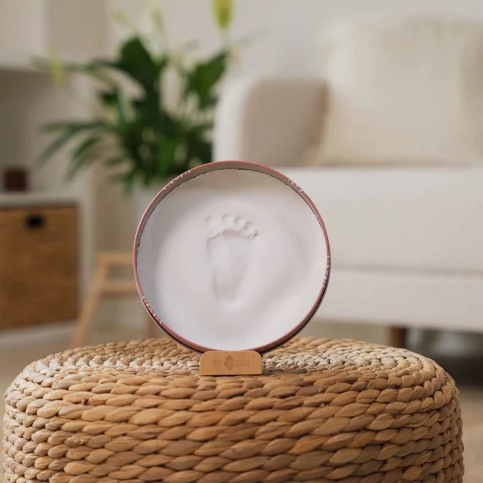 Petit Artichaut Baby Hand & Foot Imprints Round Box - Rainbow Terracotta - ebebek - Black Friday