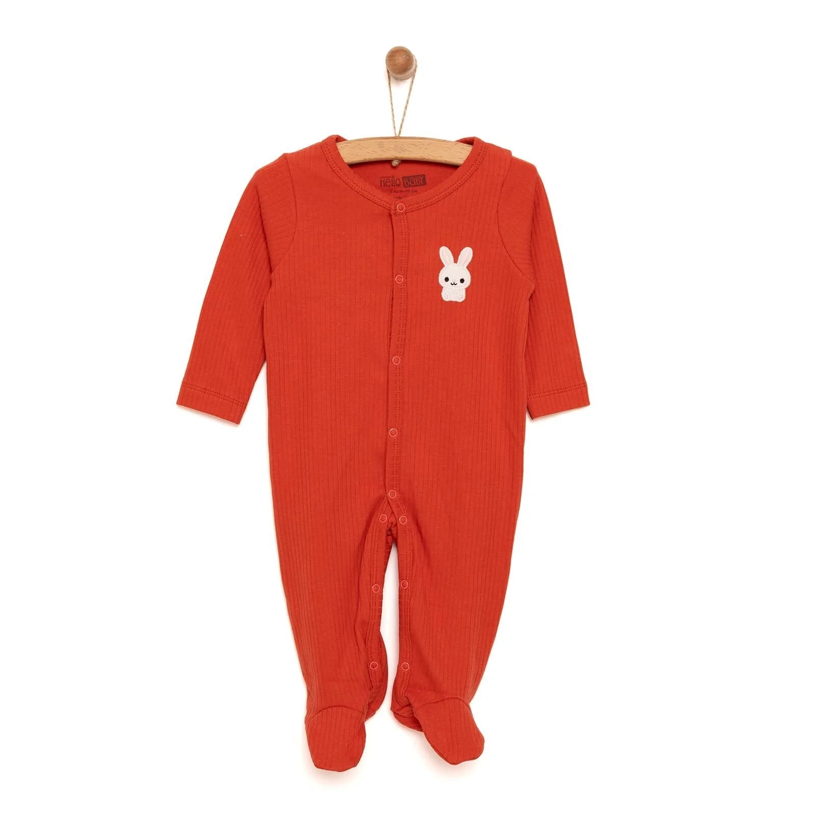 HelloBaby Newborn Girl Footed Jumpsuit - Vermilion - ebebek - Black Friday