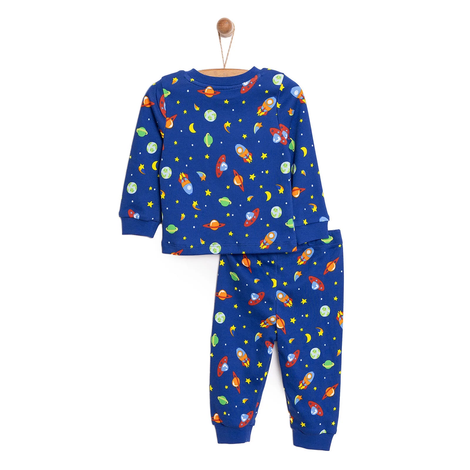 HelloBaby Boy Long Sleeve Pyjamas Set - Navy Blue - ebebek - Black Friday