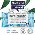 Pura Wipes Flushable 60 pcs - ebebek - Black Friday
