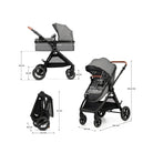 Kinderkraft Esme 3 - in - 1 Travel System with Mink Pro Car Seat - Moonlight Grey Moonlight Grey - ebebek - Christmas