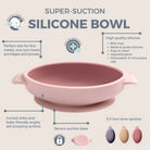 Bibado Silicone Suction Bowl - Blush - ebebek - Black Friday