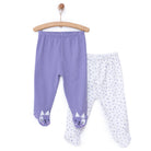 HelloBaby Girl 2 Piece Footed Bottom - Purple - ebebek - Black Friday