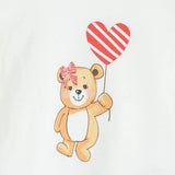 HelloBaby Girls Short Sleeve Pyjamas Set Bear Print Snap Fastening Crew Neck Short Length Short Slee - Ecru Ecru - ebebek