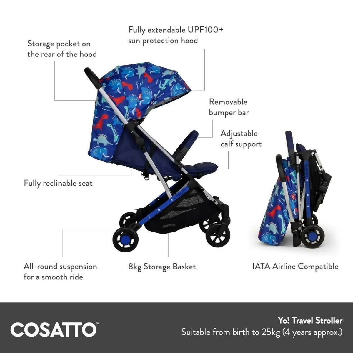Cosatto Yo! Stroller - Whisper Whisper - ebebek