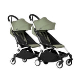 Stokke YOYO3 Stroller for Twins 6+ months - Olive Color Pack & White Frame - ebebek