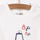 HelloBaby Boy Tshirt - Footed Bottom - Ecru - ebebek - Black Friday