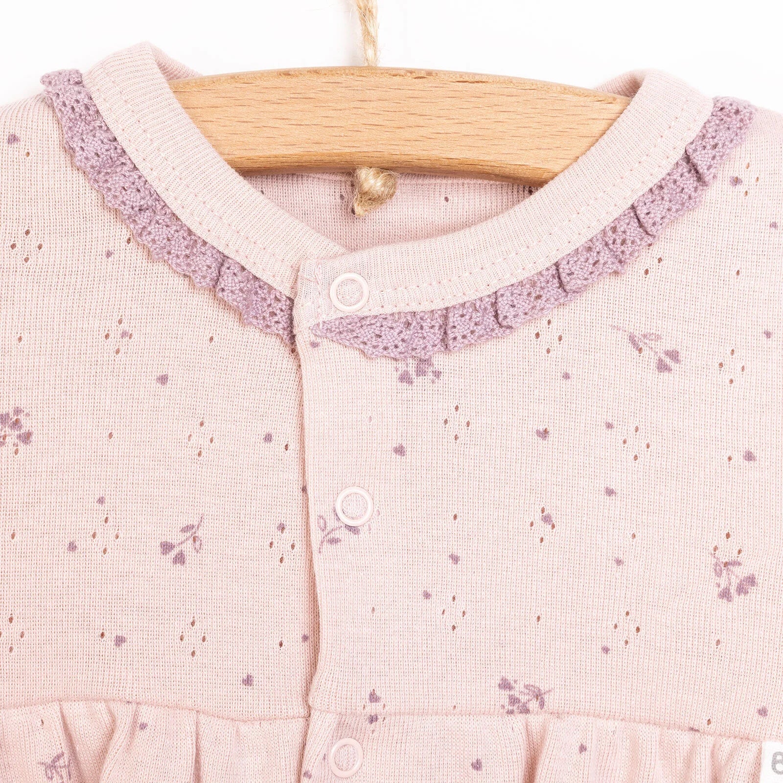 Bebetto Newborn Baby Girl Body - Footed Bottom - Powder - ebebek - Black Friday