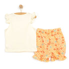 HelloBaby Basic Sea Shell Patterned T-shirt - Short - Ecru - ebebek - Black Friday