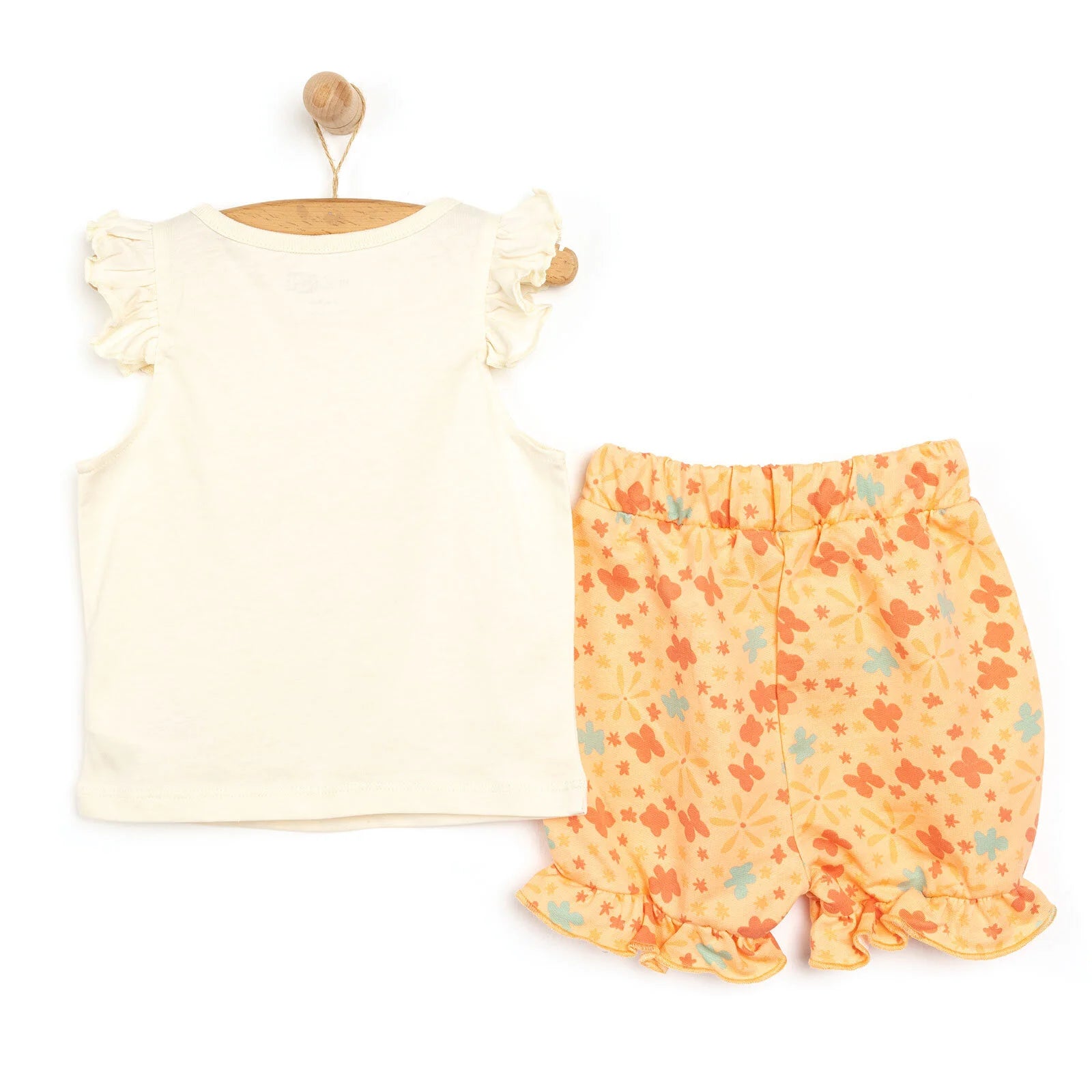 HelloBaby Basic Sea Shell Patterned T-shirt - Short - Ecru - ebebek - Black Friday