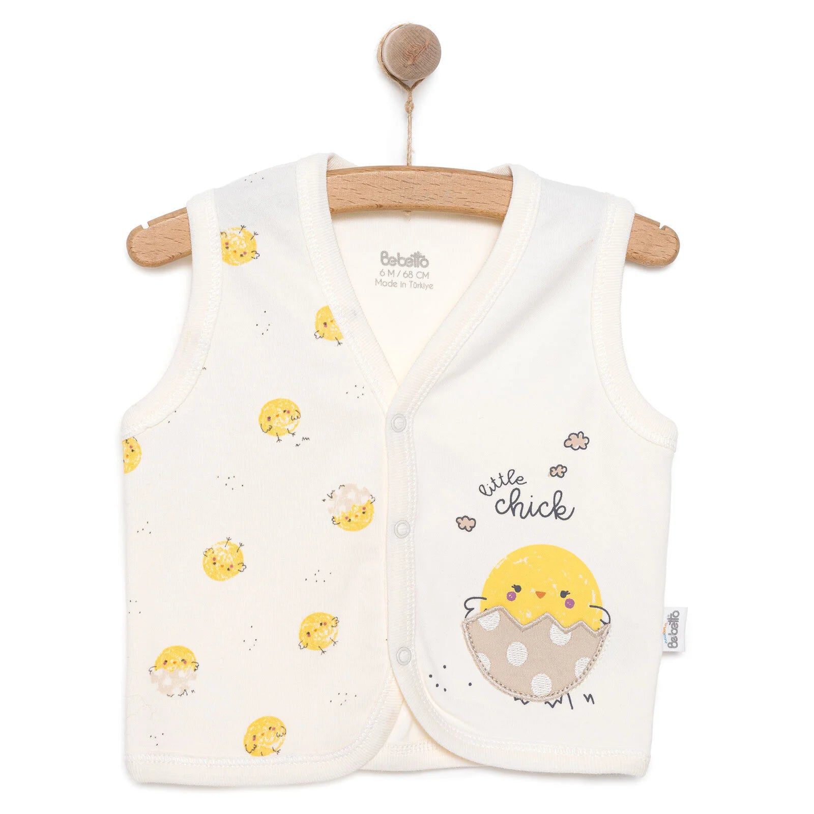 Bebetto Chıck Chıck Unisex Vest - Ecru - ebebek - Black Friday