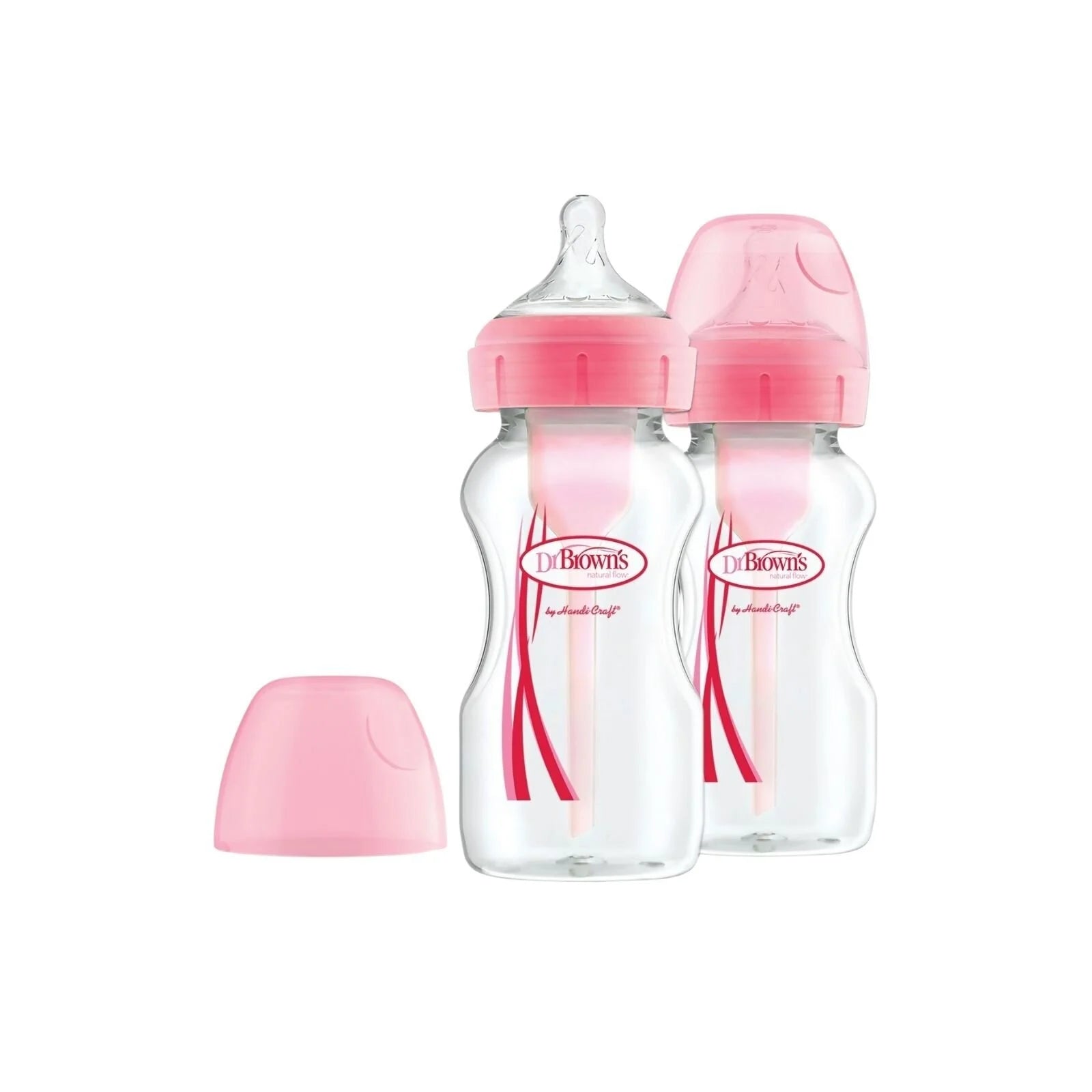 Dr. Brown's Options+ Anti - Colic Baby Bottle Wide Neck Pink 270ml Pack of 2 - ebebek - Black Friday