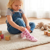 Baby Girl 3 - Pack Ankle Socks Heart Print - Pink Printed Pink Printed - ebebek