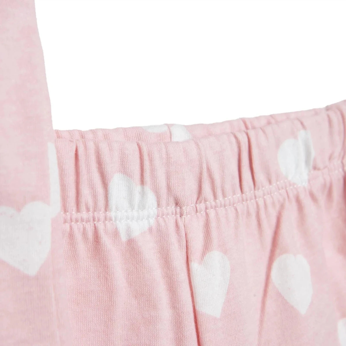HelloBaby Girls Short Sleeve Pyjamas Set Heart Crew Neck Short Leg Short Sleeve - Pink Pink - ebebek