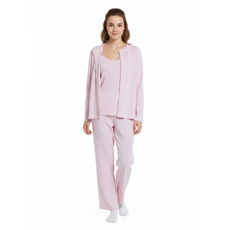 Baby Mom Mom Pyjamas with Buttons Crew Neck Long Leg Long Sleeve - Pink Pink - ebebek