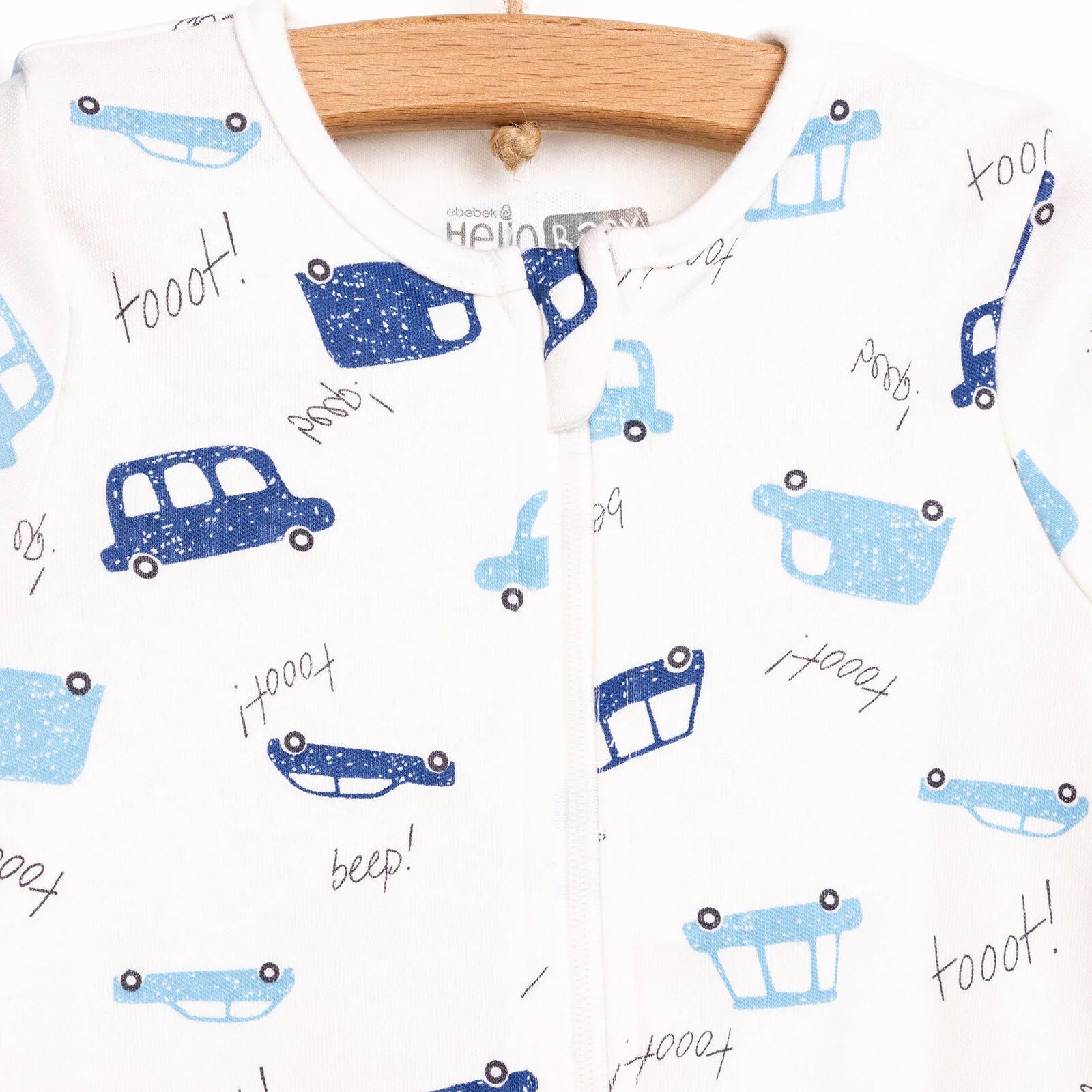 HelloBaby Newborn Boy 2 Piece Footed Jumpsuit - Blue - ebebek - Black Friday