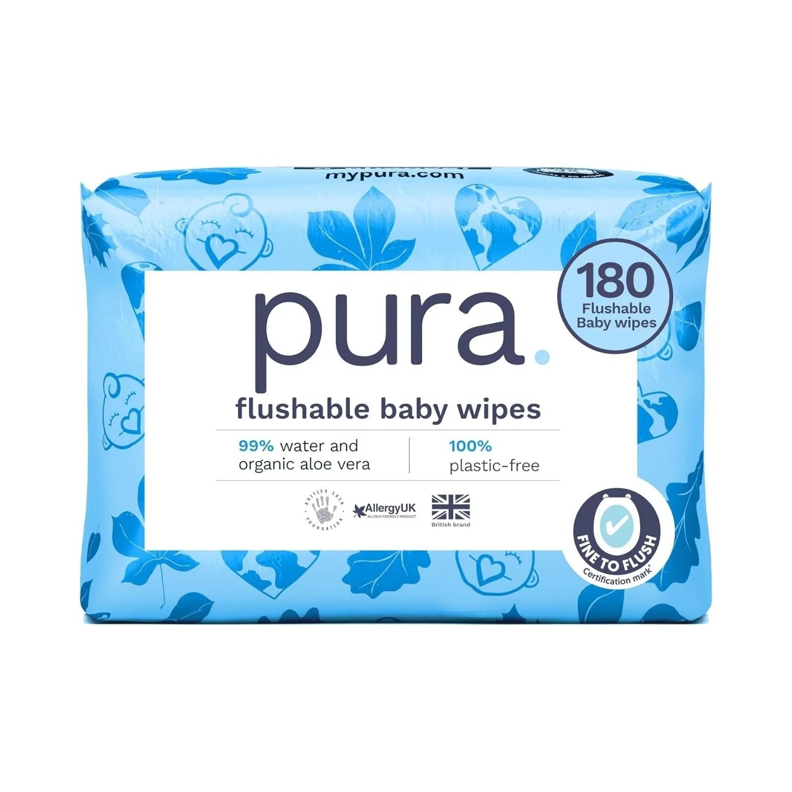 Pura Baby Wipes Flushable 3x60 pcs - ebebek - Black Friday