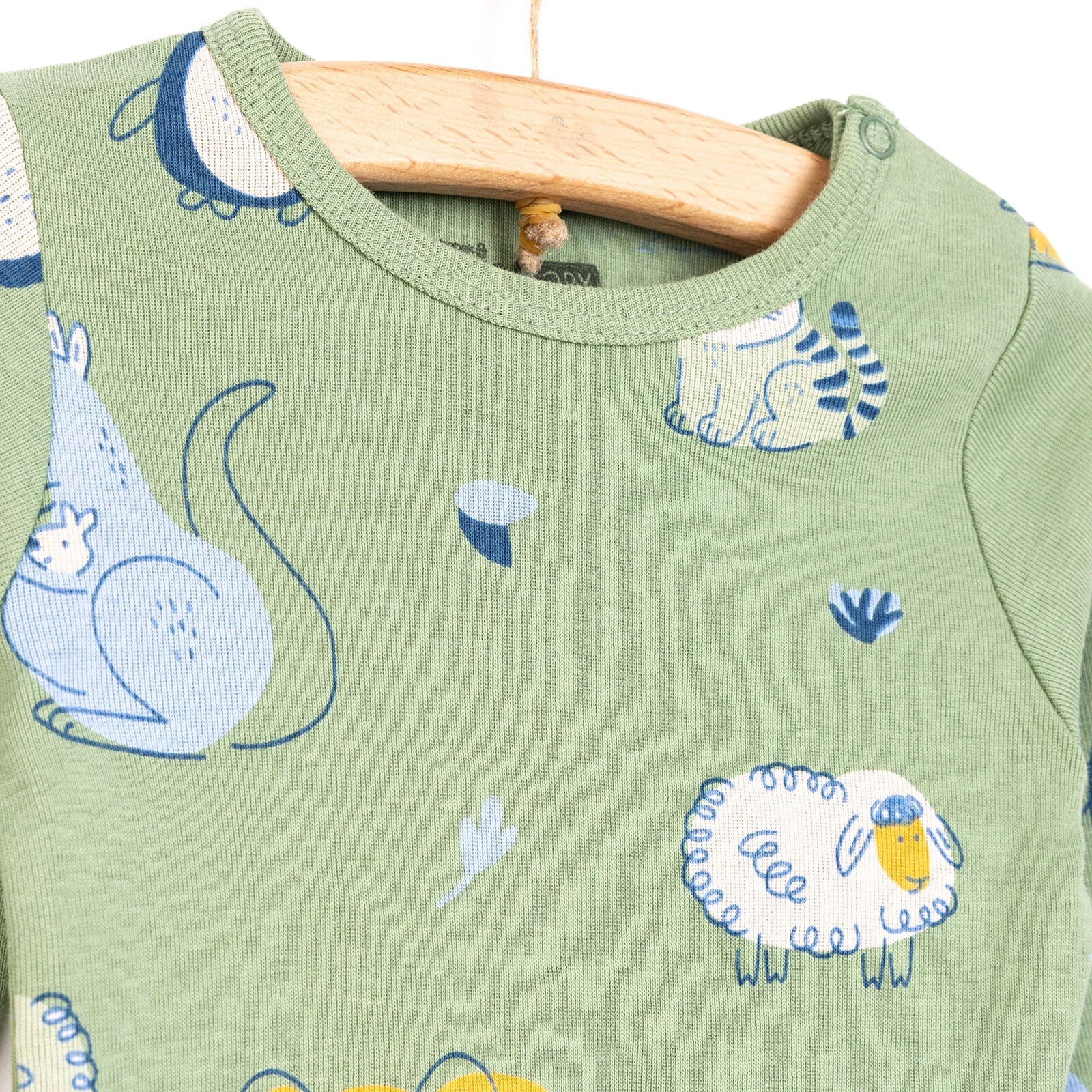 HelloBaby Baby Boy Long Sleeve Body - Green - ebebek - Black Friday