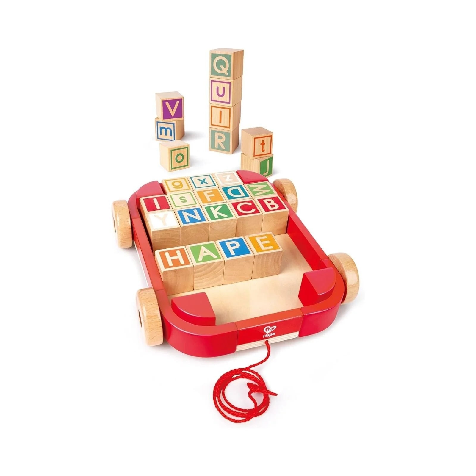 Hape Pull Along Cart with Stacking Blocks - ebebek - Black Friday