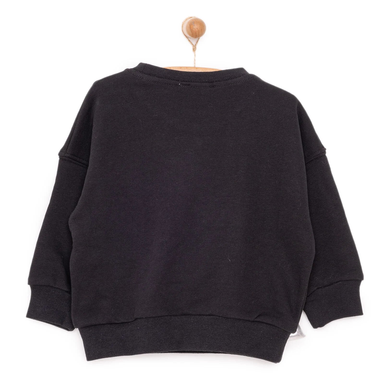 HelloBaby Metallic Girl Sweatshirt - Black - ebebek - Black Friday