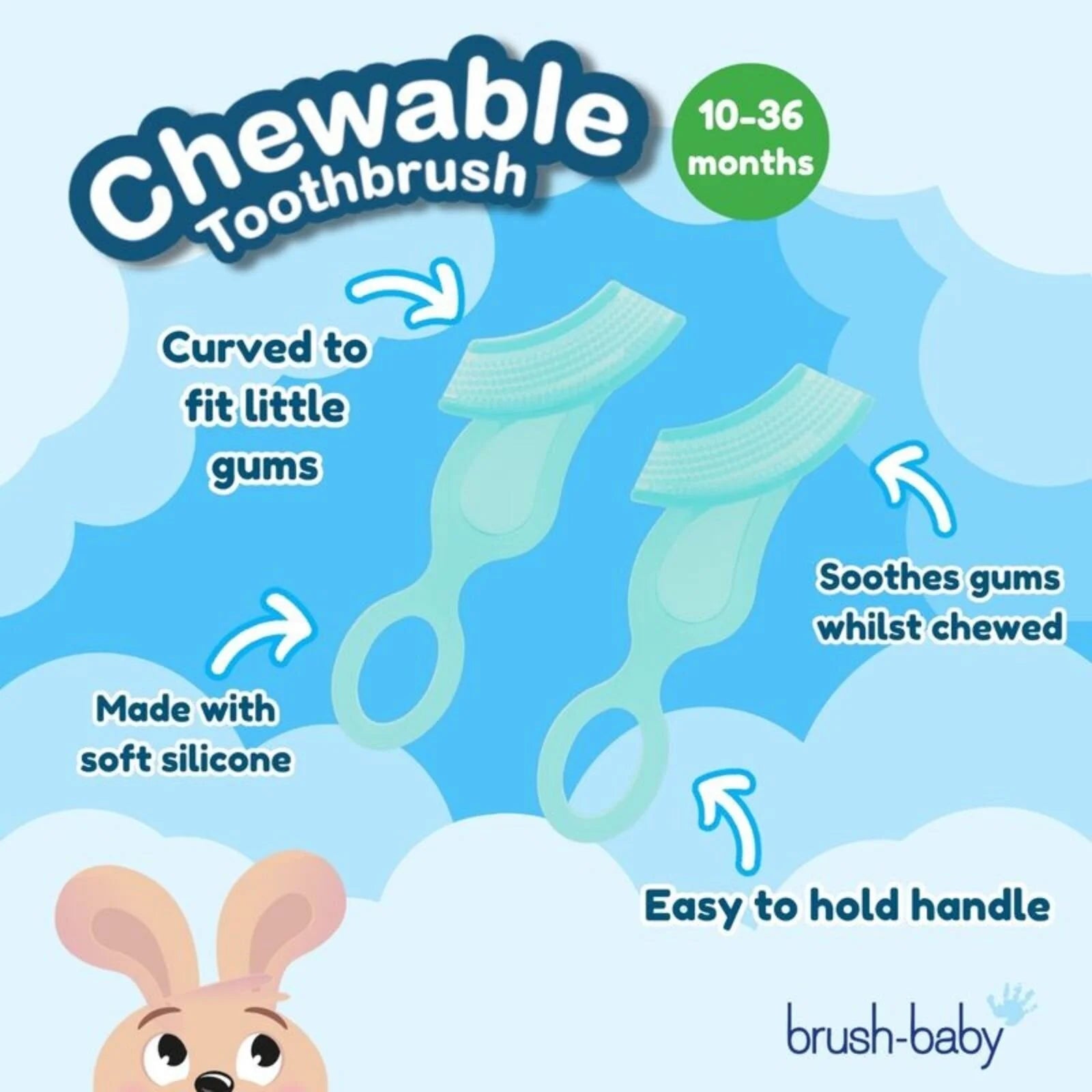 brush - baby Chewable Toothbrush Pack of 2 - Teal - ebebek - Black Friday